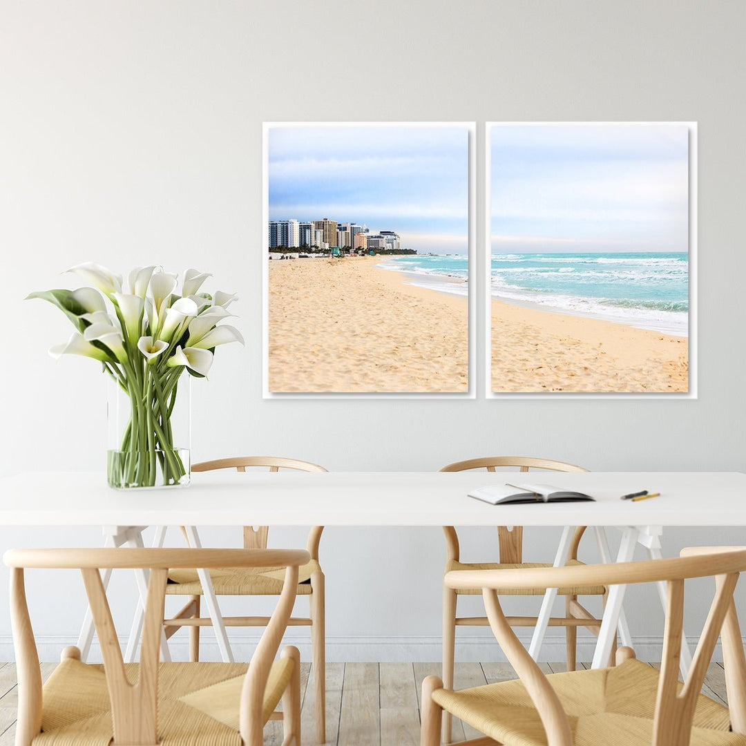 Coastal Miami Shoreline #1 - Set of 2