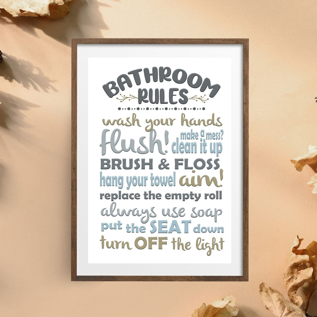 Bathroom Rules - neutral