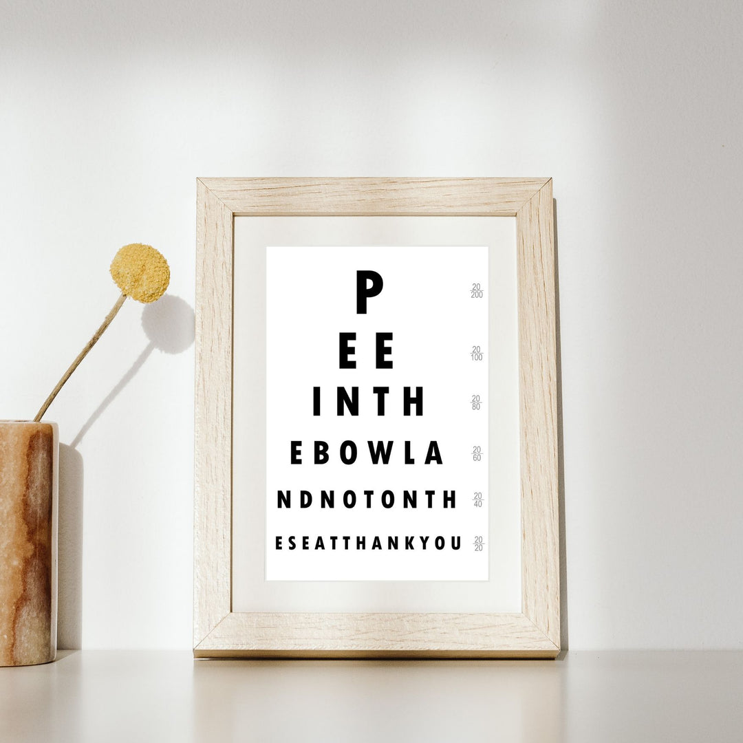 Bathroom Eye Chart