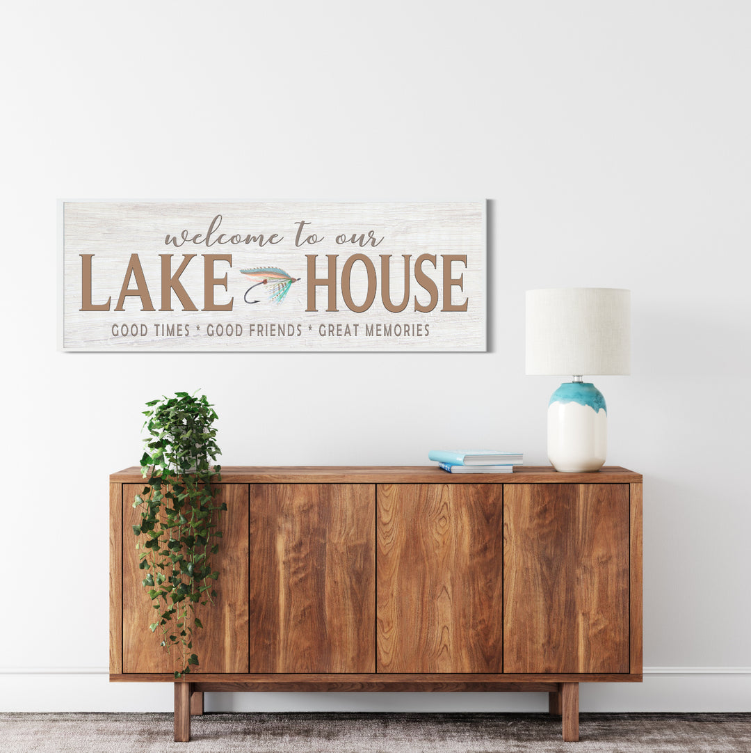 Lake House Sign - fishing lure