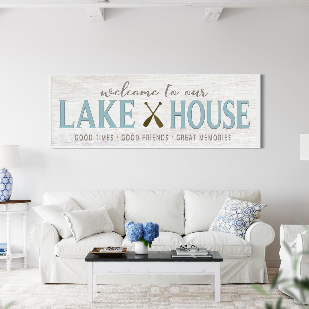 Lake House Sign - paddles