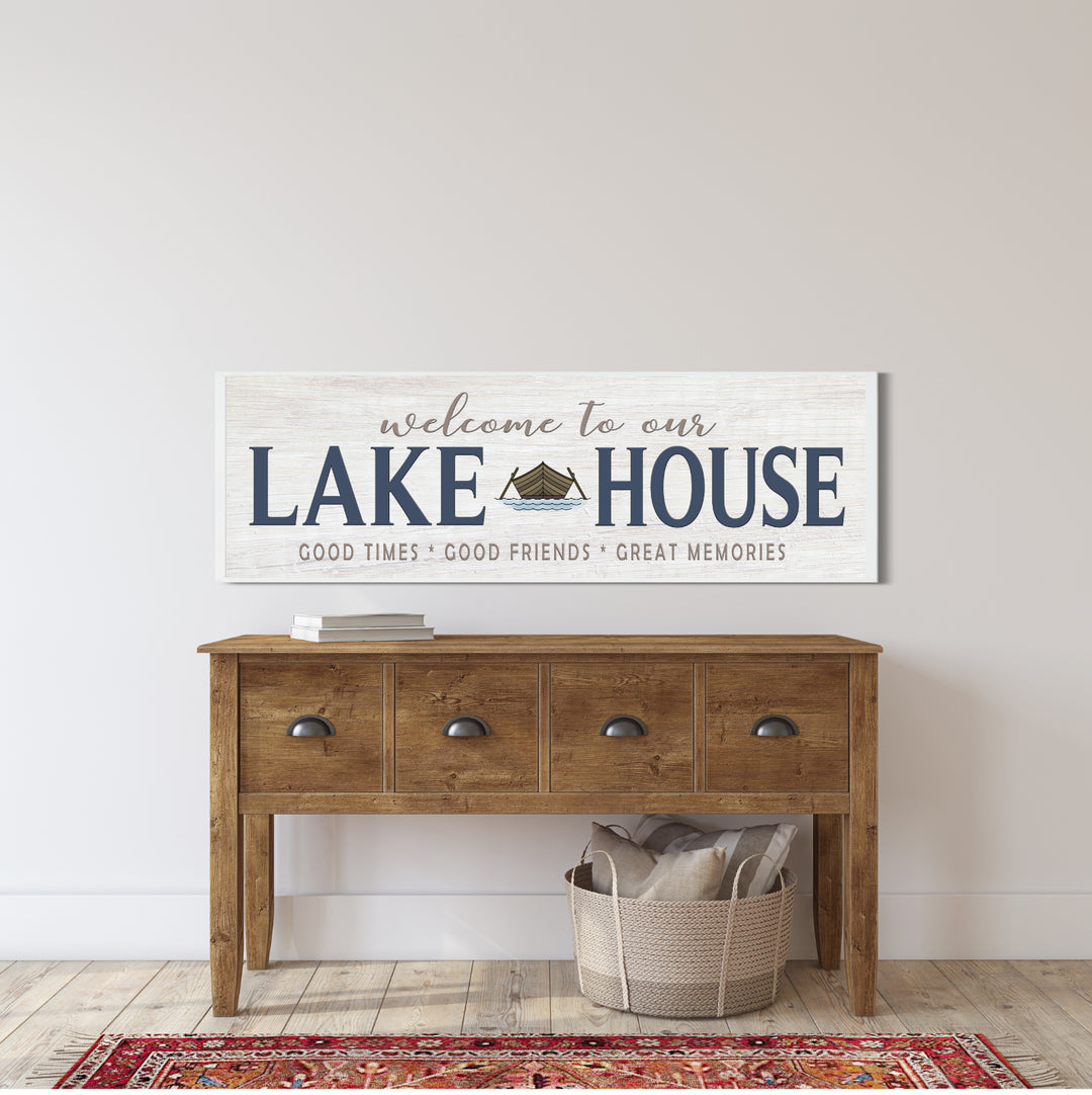 Lake House Sign - rowboat