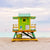 Green #1 Art Deco Lifeguard Stand Miami Beach - Catch A Star Fine Art