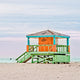 Orange & Green #1 Lifeguard Tower Miami Beach - Catch A Star Fine Art