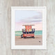 Red White and Blue Miami Beach House Wall Art Decor