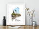 Maine Lighthouse Wall Decor Typography Print