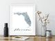 Florida Travel Decor, Coastal Typography Wall Art Print