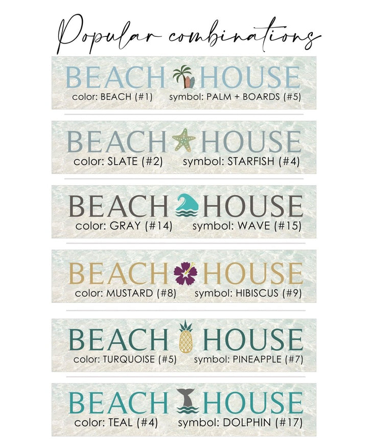 Personalized Beach House Sign, Custom Coastal Decor