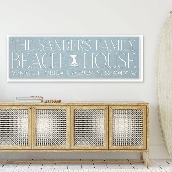 Custom Beach House Canvas Sign - Catch A Star Fine Art