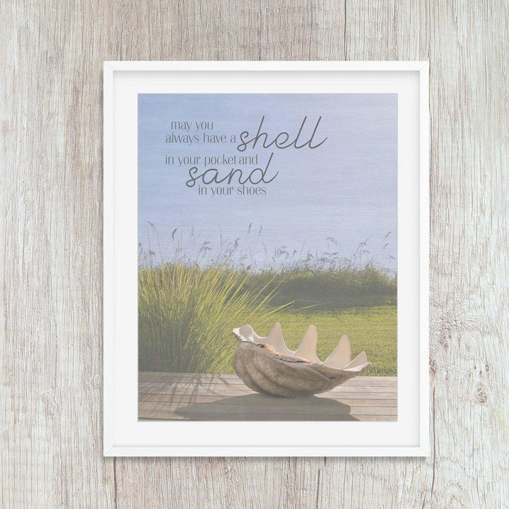 Shell In Your Pocket Typography Quote Print - Catch A Star Fine Art