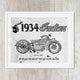 Indian Motorcycle Vintage Auto Ad Print - Catch A Star Fine Art