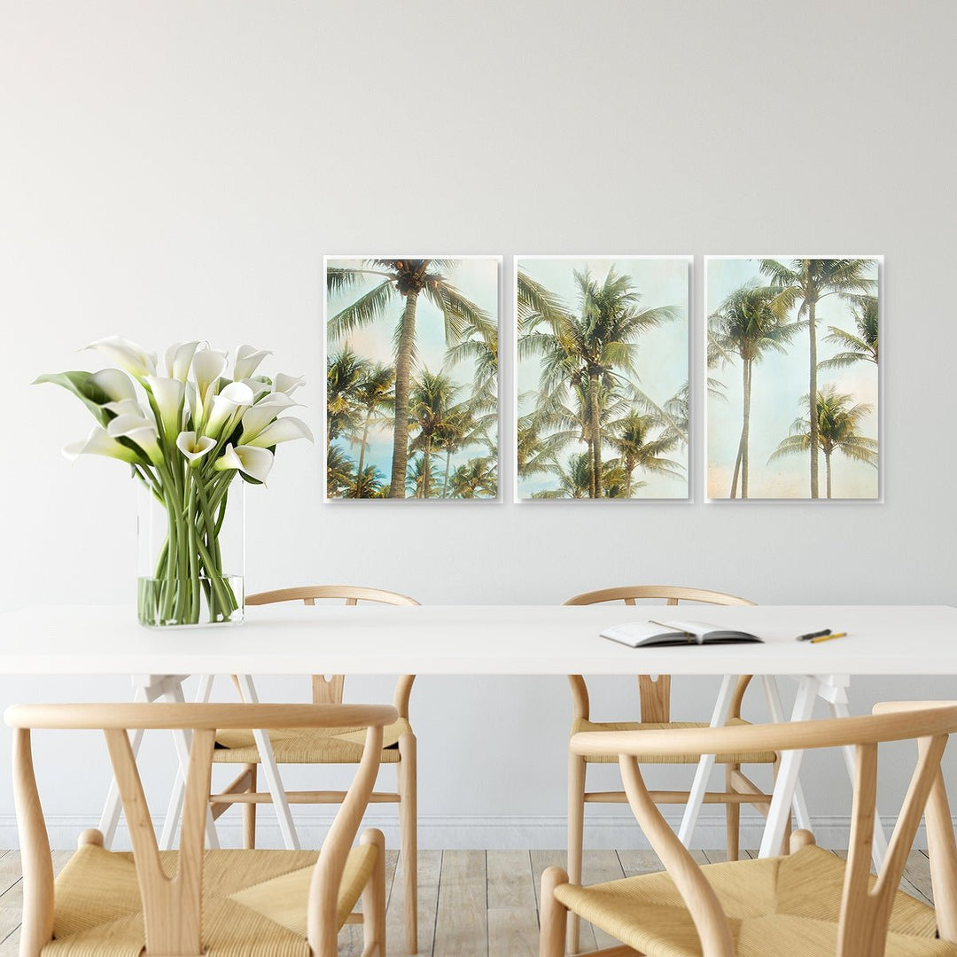 Sunrise Palm Trees - Set of 3