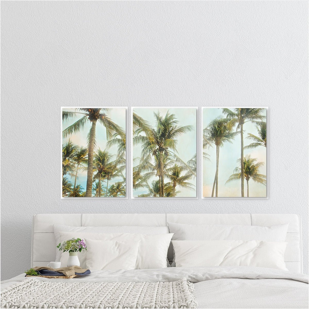 Sunrise Palm Trees - Set of 3