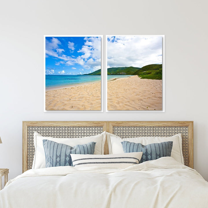 Coastal Caribbean Beach -  Set of 2