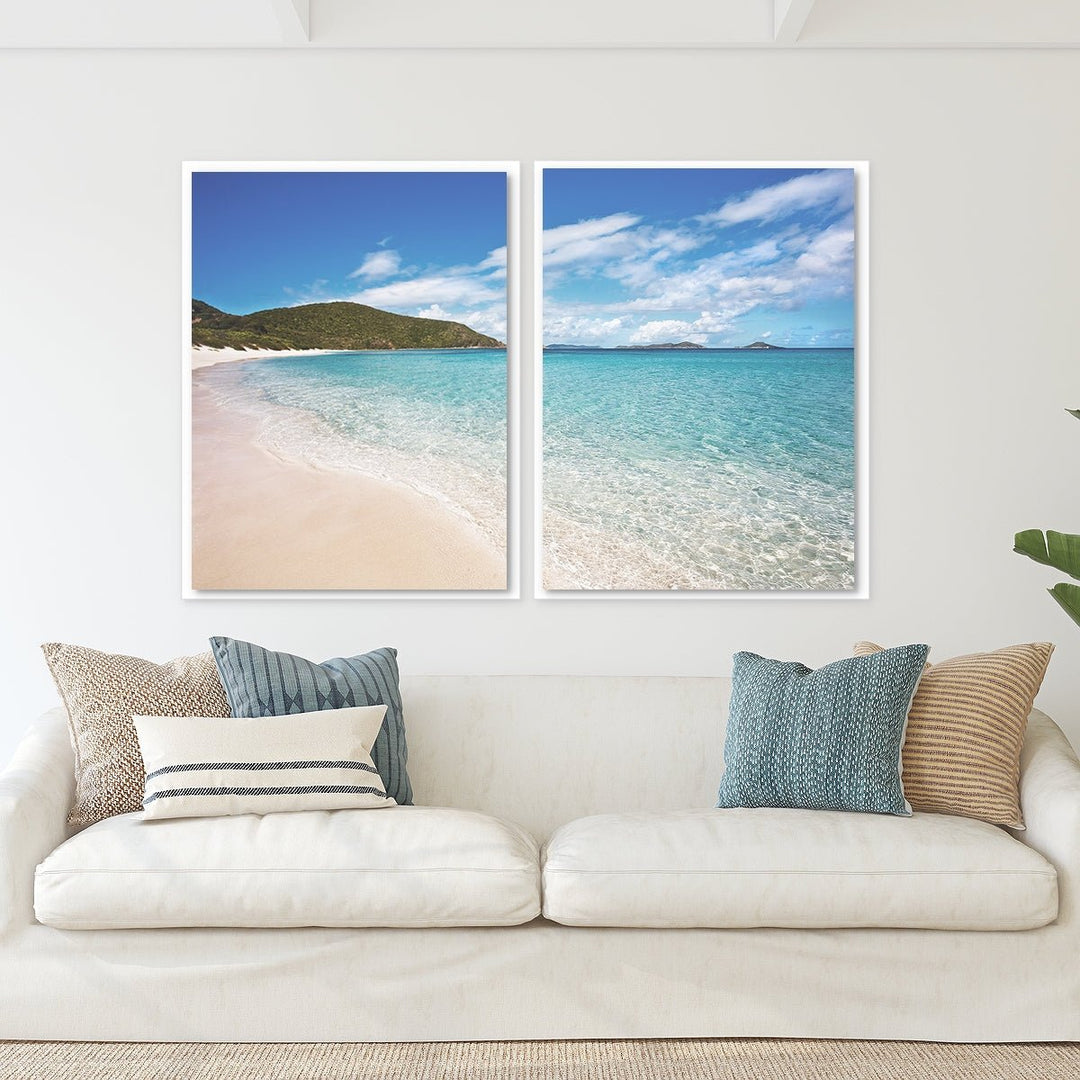 Coastal Caribbean Shoreline -  Set of 2