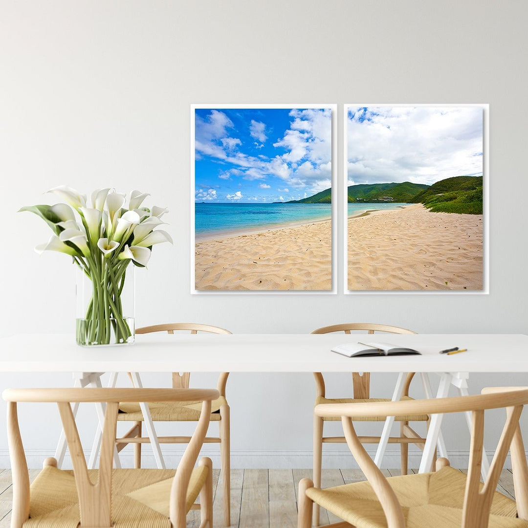 Coastal Caribbean Beach -  Set of 2