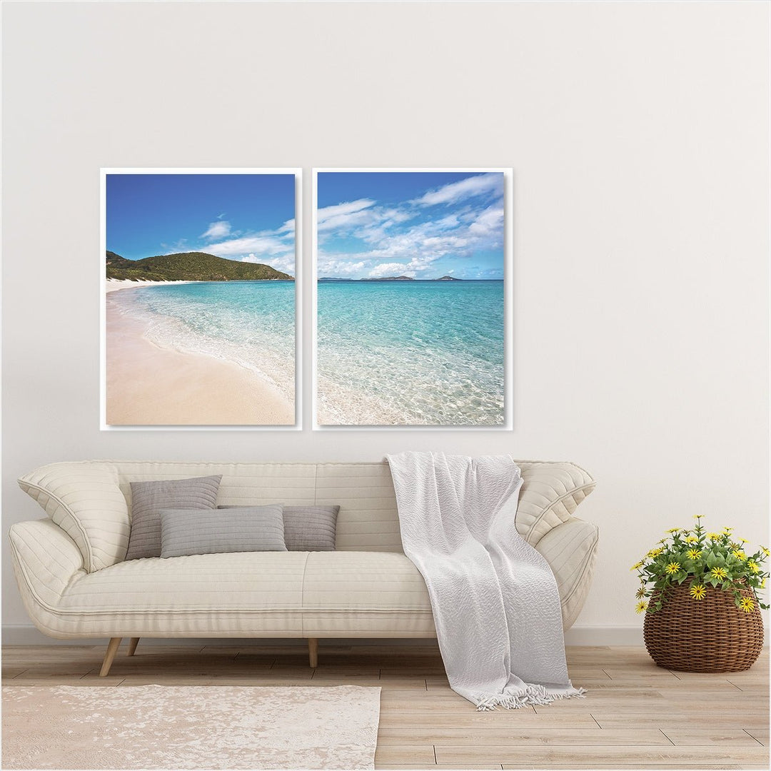 Coastal Caribbean Shoreline -  Set of 2