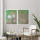 Green Dandelion #2 - Set of 2 - Art Prints or Canvases