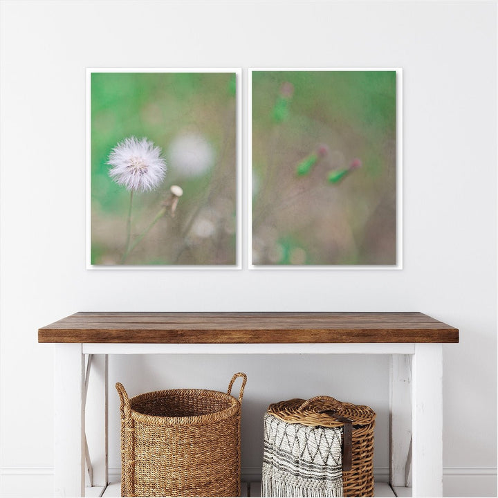 Green Dandelion #2 - Set of 2