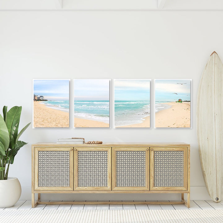 Miami Shoreline #1 and #2 - Set of 4