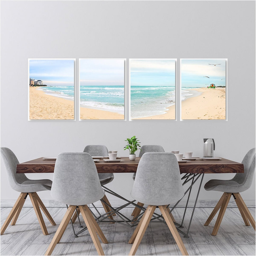 Miami Shoreline #1 and #2 - Set of 4