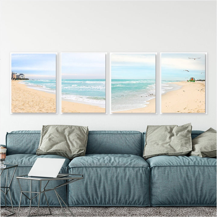 Miami Shoreline #1 and #2 - Set of 4