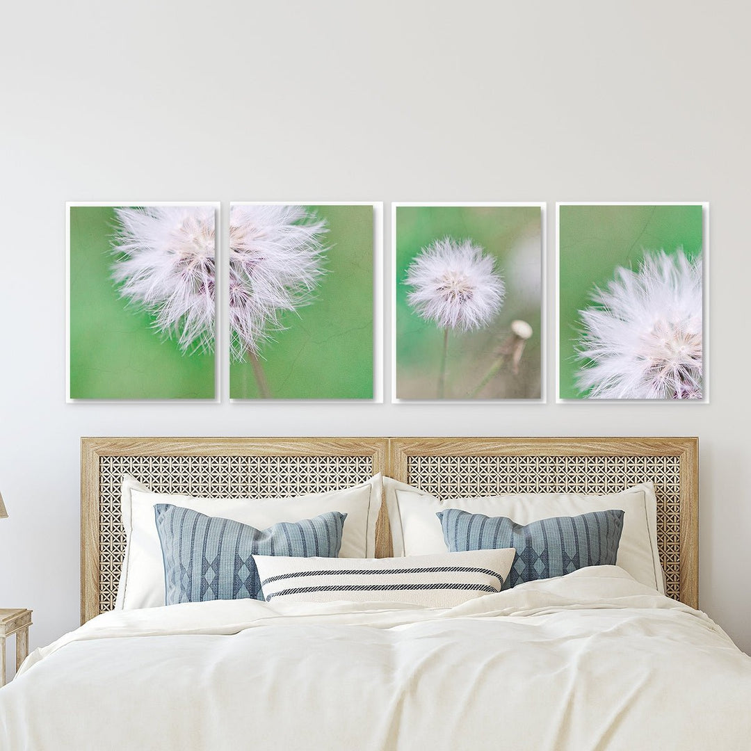 Green Dandelions - Set of 4