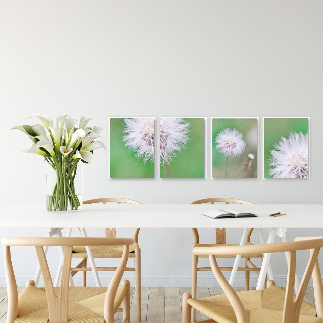Green Dandelions - Set of 4