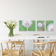 Green Dandelions - Set of 4 - Art Prints or Canvases