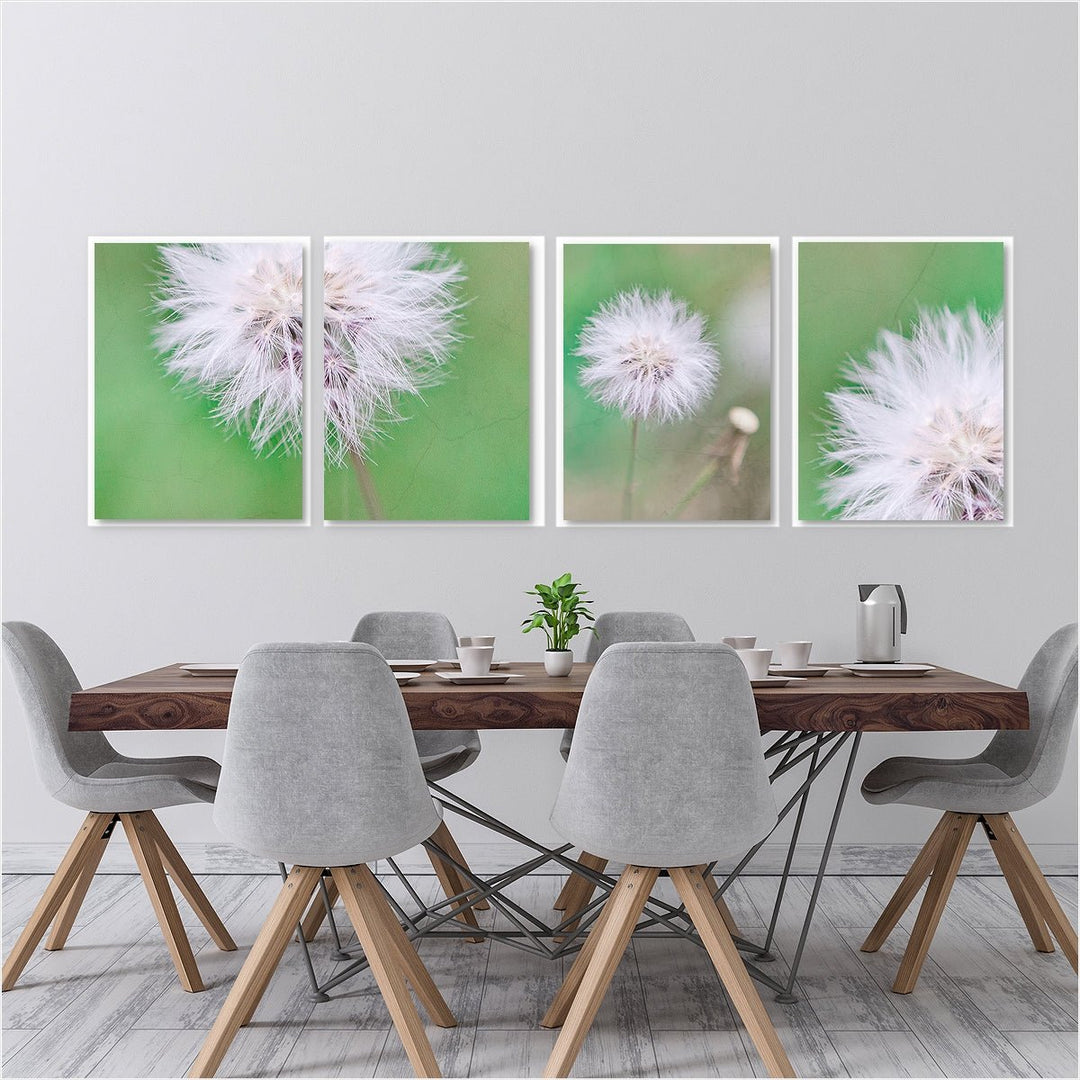 Green Dandelions - Set of 4