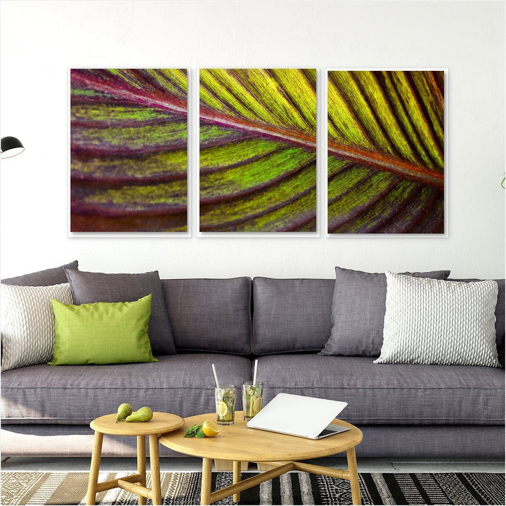 Tropical Leaf #1 Triptych - Set of 3