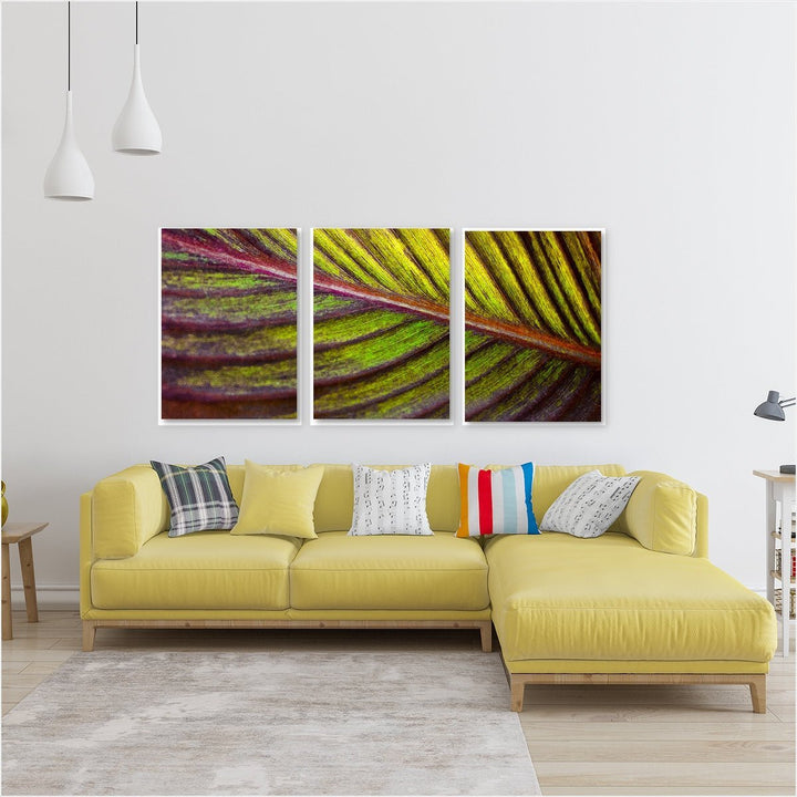 Tropical Leaf #1 Triptych - Set of 3