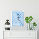 Blue Dragonfly Inspirational Typography Print