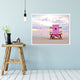 Pink Beach Hut, Miami Art Deco Lifeguard Stand Art Print