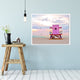 Pink Beach Hut, Miami Art Deco Lifeguard Stand Art Print