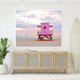 Pink Beach Hut, Miami Art Deco Lifeguard Stand Art Print