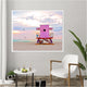 Pink Beach Hut, Miami Art Deco Lifeguard Stand Art Print