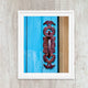 Blue Farmhouse Door Rusty Hinges Art Print - Catch A Star Fine Art