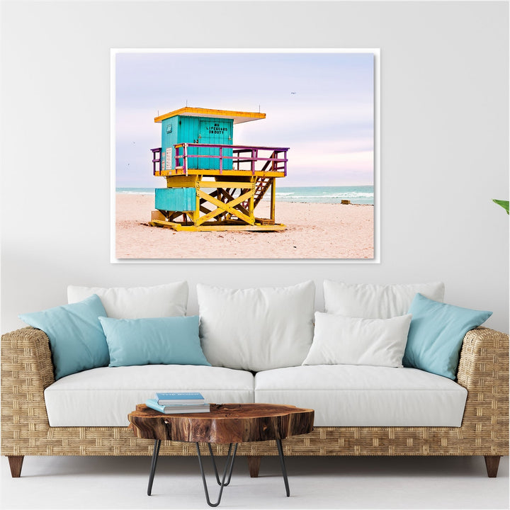 Blue & Yellow #2 Lifeguard Stand Miami