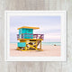 Blue & Yellow #2 Lifeguard Stand Miami - Catch A Star Fine Art