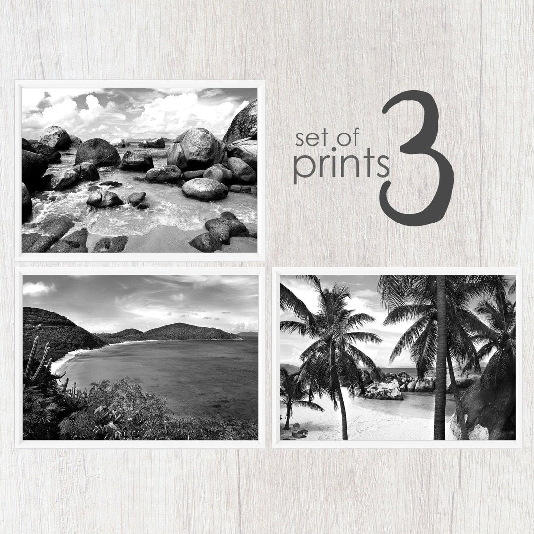 BVI Black & White Beach Photo Collection - Catch A Star Fine Art