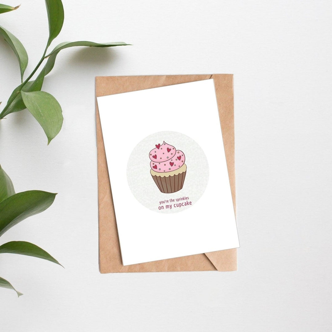 SPRINKLES ON MY CUPCAKE folded card - Catch A Star Fine Art