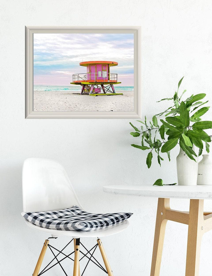 Pink Art Deco Miami Beach Wall Art Prints