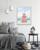 Lighthouse Beach Wall Art, Coastal Decor Prints