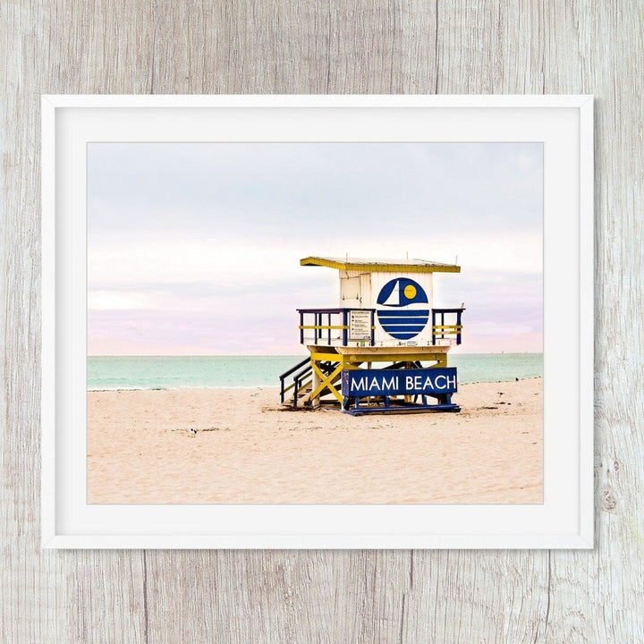 Miami Beach Art Deco Lifeguard Tower Coastal Wall Decor