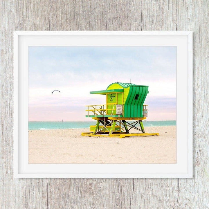 Art Deco Miami Beach Tower, Large Coastal Wall Art Print