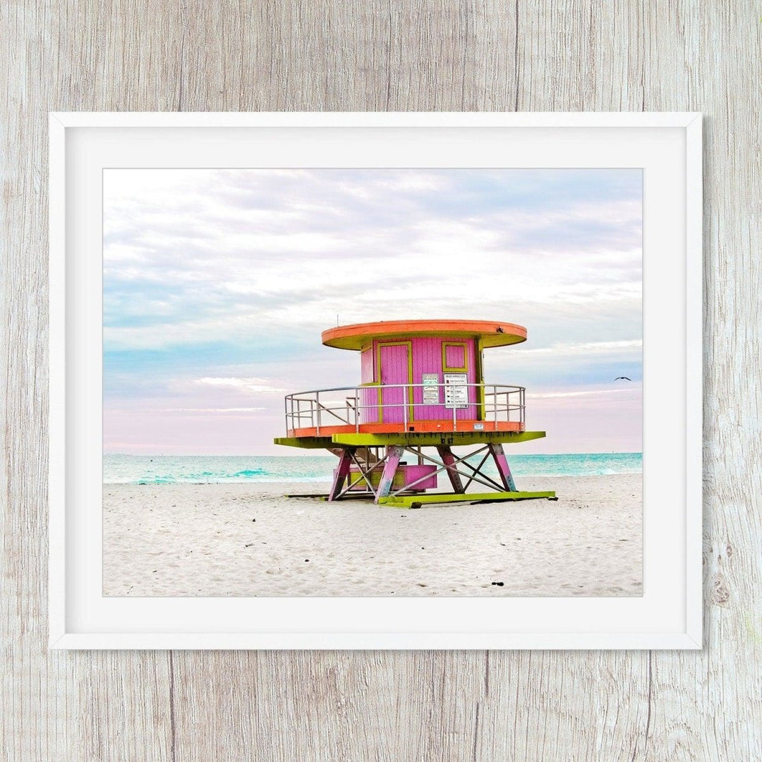 Pink Art Deco Miami Beach Wall Art Prints