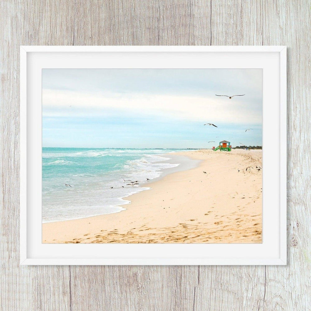 Coastal Miami Beach Ocean Shoreline Art Print - Catch A Star Fine Art