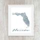 Florida Travel Decor, Coastal Typography Wall Art Print