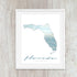 Florida Travel Art, Coastal Typography Wall Decor